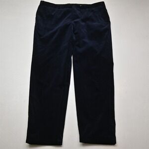 Bespoke 40x32 Navy Blue Corduroy Flat Front Tapered Mens Pants